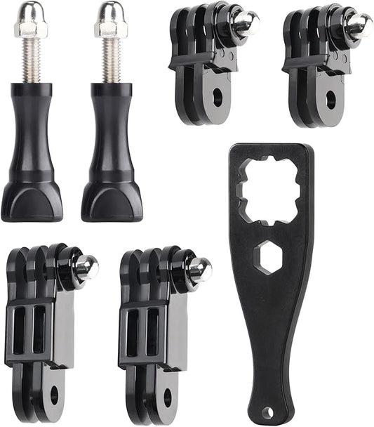 HSU Adjust Arm Straight Joints Mount, Long and Short Same Direction Straight Joints Mount for GoPro Hero 13 12 11 10 9 8 7 6 5 4 3 3+ 2 1, AKASO Campark and Other Action Cameras
