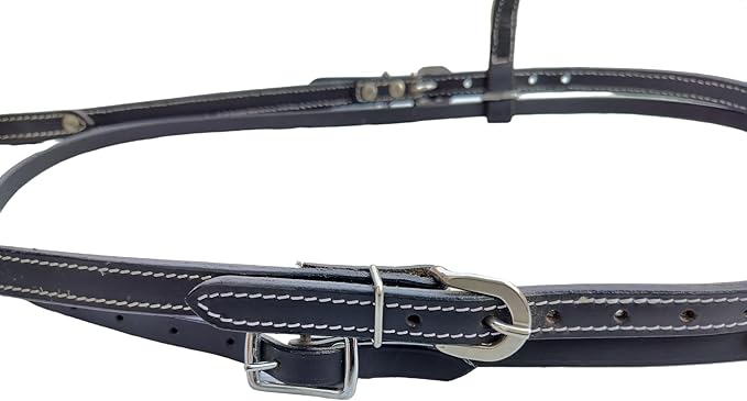 Double Stitched Latigo Leather Browband Western Horse Headstall