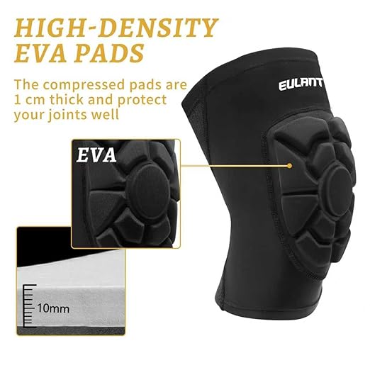 EULANT Soft Elbow Pads and Knee Pads for Kids Basketball Soccer,Breathable & Lightweight Compression Elbow and Knee Pad Guards,Sports Gear for Baseball Football Volleyball Wrestling Cycling(Large)