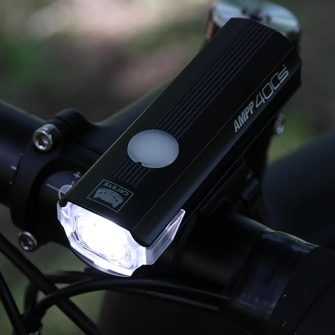 CATEYE AMPP400S & NANO60 Bike Light Set – USB-C 400 Lumen Headlight & 60 Lumen Tail Light with OptiCube™ Lens, Daytime Hyperflash, 360º Visibility, 5 Light Modes, Fits Road, Urban, MTB & Gravel Bikes
