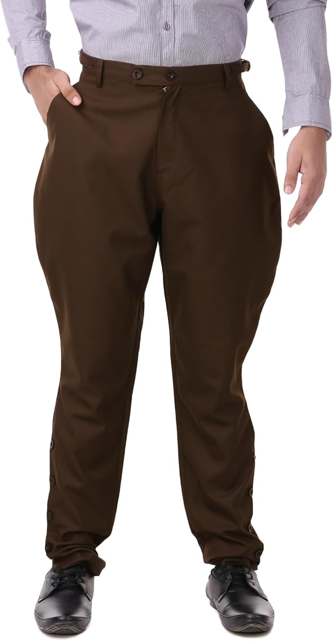 ThePirateDressing Steampunk Victorian Cosplay Costume Mens Archibald Jodhpur Pants Trousers