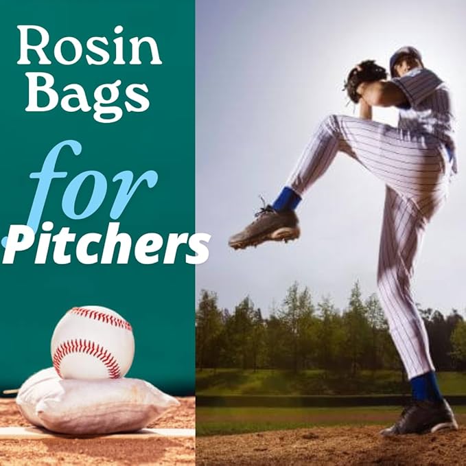 Rosin Bag for Improved Grip in Baseball, Bowling, Softball, Pickleball, Tennis, Disc Golf, Gym & Weight Lifting, Pole Grip and Rock Climbing - 5.3 Oz, White, 5.12 x 3.4 Inches.