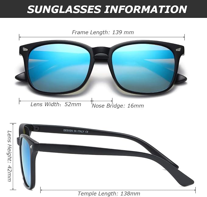 DUSHINE Polarized Sunglasses for Women Classic Retro Style UV400 Protection