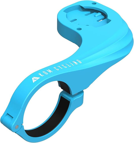 KOM Cycling Wahoo Elemnt Mount Compatible with Multiple Wahoo Computers Including The Wahoo Elemnt Bolt, Elemnt Roam, Elemnt Mini, and Elemnt - Multiple Colors 24g Out Front Computer Mount Light Blue