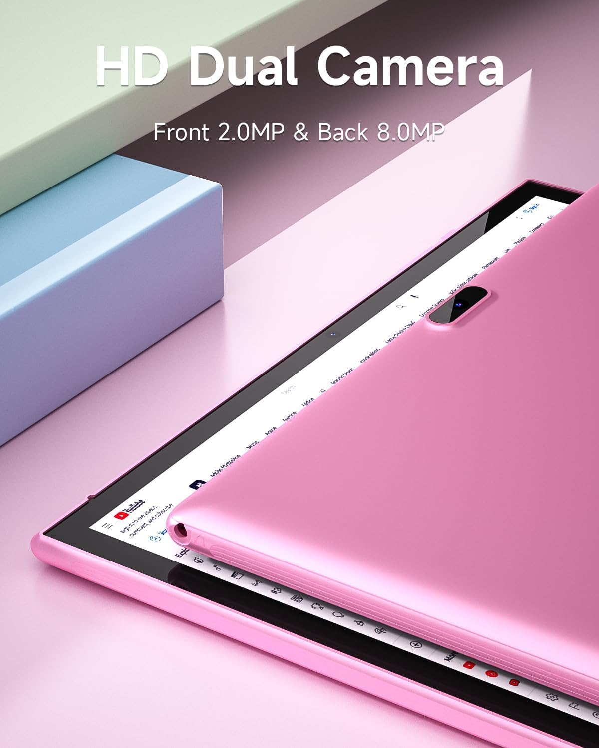 ZZB 10 inch Tablet Android 15 Tablet PC, 10.1" Android Tablets DDR4 8GB RAM 32GB ROM 2MP+8MP Dual Camera 5G WiFi-6 BT Support 1TB Expand 10 in IPS 6000mAh Battery Powerful Performance Tablets (Gray)