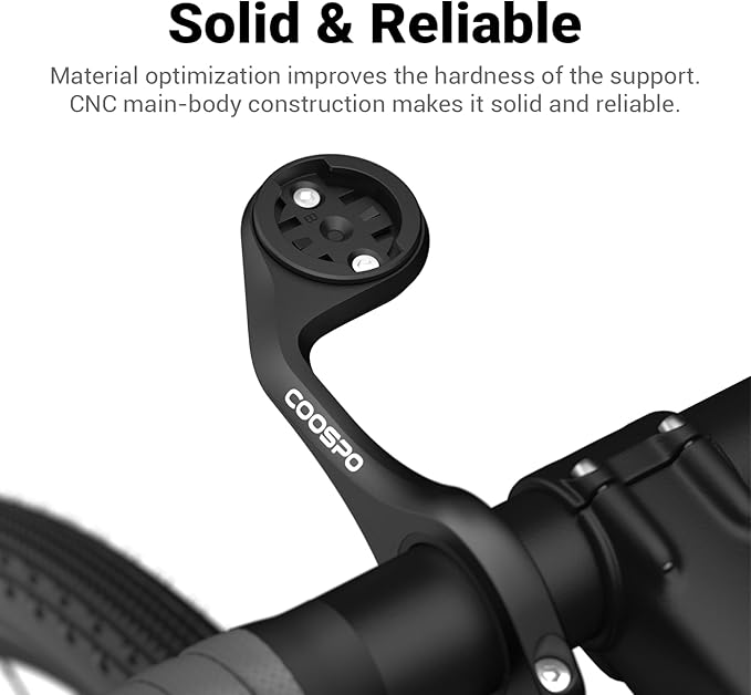 CooSpo Bike Computer Mount, Out Front Cycling Computer Extended Mount, Compatible with Garmin, Wahoo, Bryton, Bike Computer