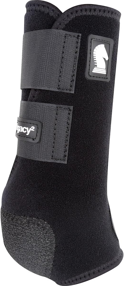 Classic Equine Legacy2 Support Boots, Front (Black, Medium)