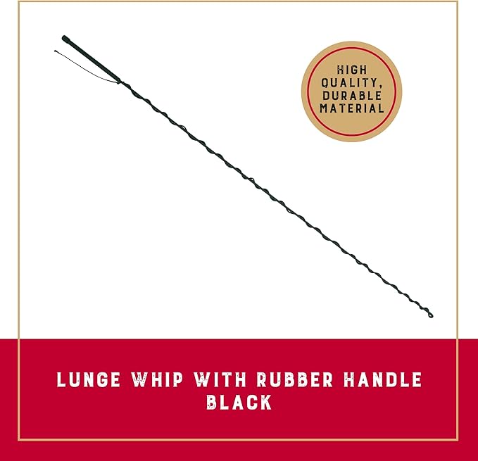 Weaver Equine Leather Stock Whip with Rubber Handle and 10" Popper