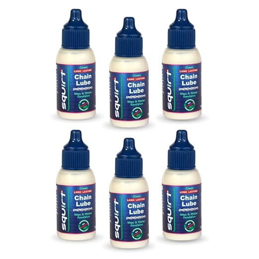 Squirt Chain Lube for Bikes (0.5 Oz, 6 Pack) – Long-Lasting Lubricant for All Bike Chains – All-Weather Dry Bike Chain Lube to Reduce Noise & Chainsuck – Bicycle Tools & Maintenance Aid