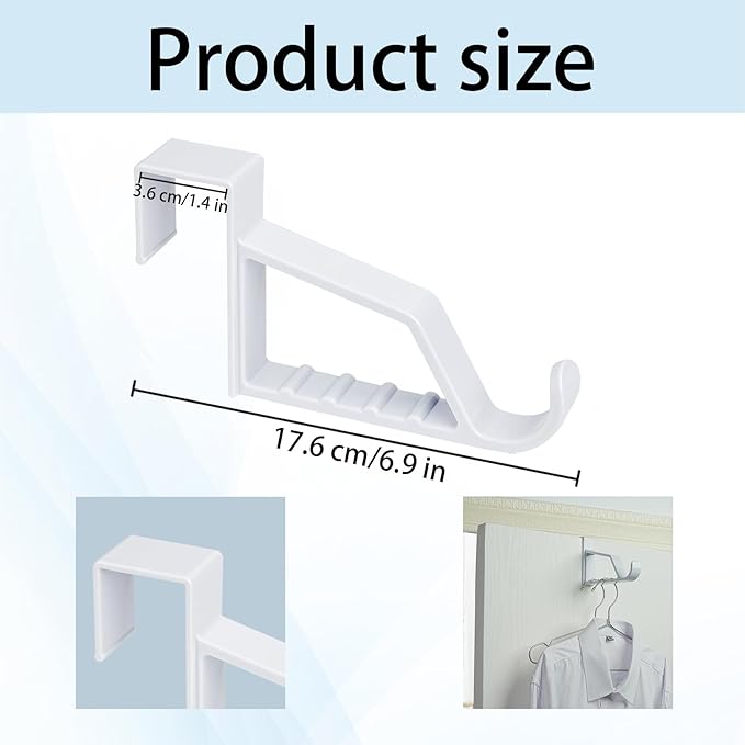 New Talent 4pcs Over The Door Hanger Holder, 2 Pack Over The Door Hooks for Hangers, Door Hanger Hooks, Storage Organizers