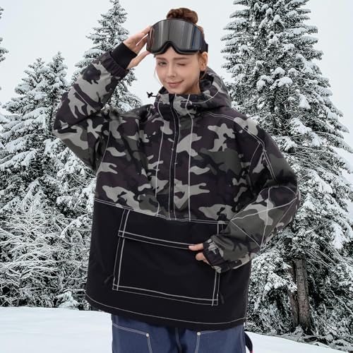 SNOWVERB Loose Fit Snowboard Insulated Ski Jacket Snow Coat for Mens Womens