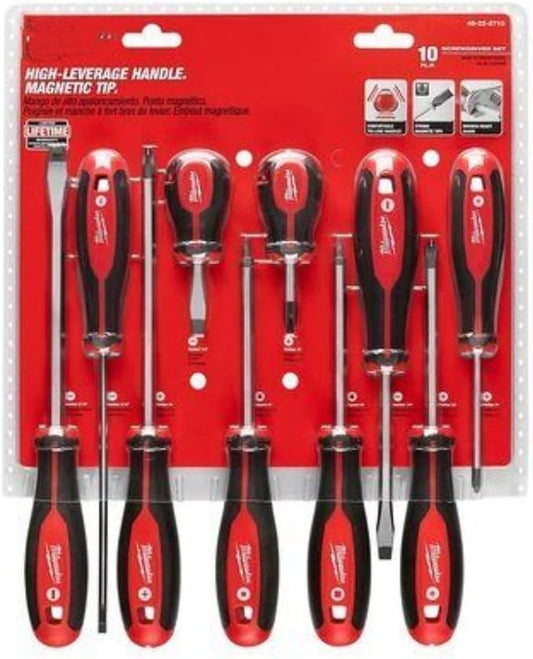 10Pc Phillips Screwdriver Set for Milwaukee Tool 48-22-2710