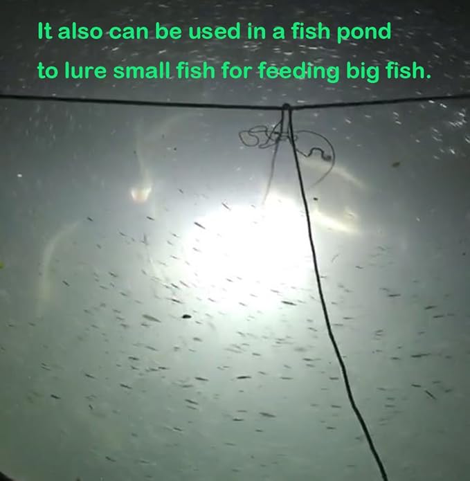 SAMDO IP68 12V LED Underwater Fishing Light 1080 Lumens Fish Attracting Light, Night Fishing Light 10.8W