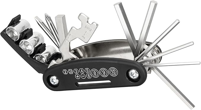 PXZBLG Bike Repair Kit, Bike Tire Repair Tool Kit, Including 16-in-1 Bike Multitool, Bicycle Tire Repair Accessories, Used for Mountain Bike and Road Bike