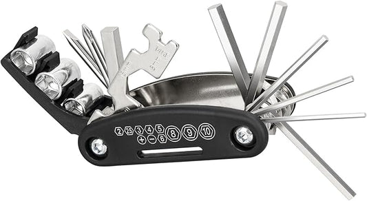 PXZBLG Bike Repair Kit, Bike Tire Repair Tool Kit, Including 16-in-1 Bike Multitool, Bicycle Tire Repair Accessories, Used for Mountain Bike and Road Bike