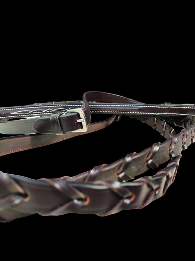 Hunter Bridle - Fancy Stitch with Removable Flash – Anatomical Padded Crown, Classic Hunter Style