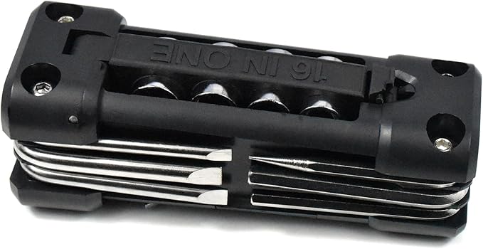 Bicycle multitools bicycle tools kit set Hexagon wrench included for roads outdoors and emergency black