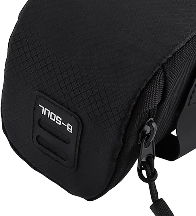 Milltrip Bike Saddle Bag, B Soul Super Light Bike Rear Saddle Cycling Seat Bag Tail Pouch Package Under seat Storage Bag (Black)