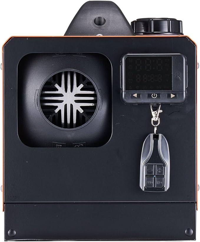 VEVOR ディーゼルヒーター、12V オールインワン ディーゼルエアヒーター、リモコンとLCDディスプレイ付き、5L燃料タンク急速加熱ポータブルディーゼルパーキングヒーター、RV、トラック用、8KW、ベーシック、オレンジ