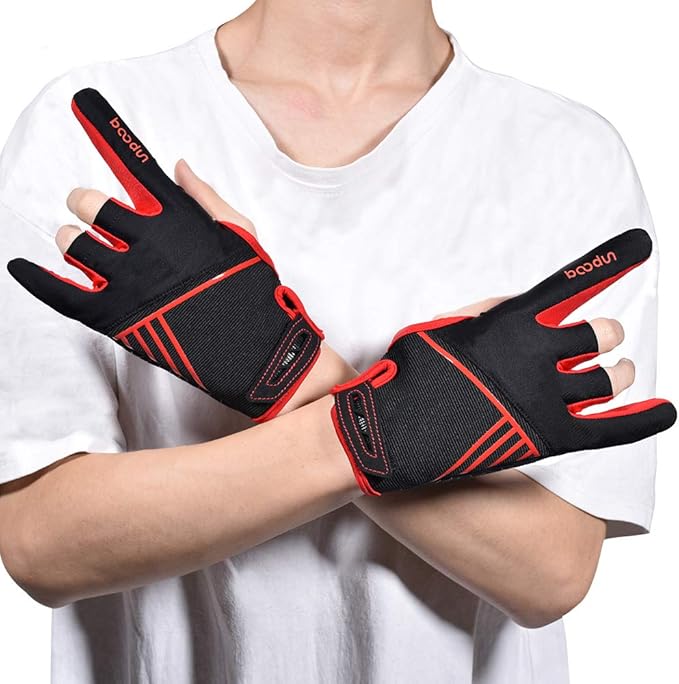 Professional Anti-Skid Bowling Gloves Comfortable Bowling Accessories Semi-Finger Instruments Sports Gloves Mittens for Bowling