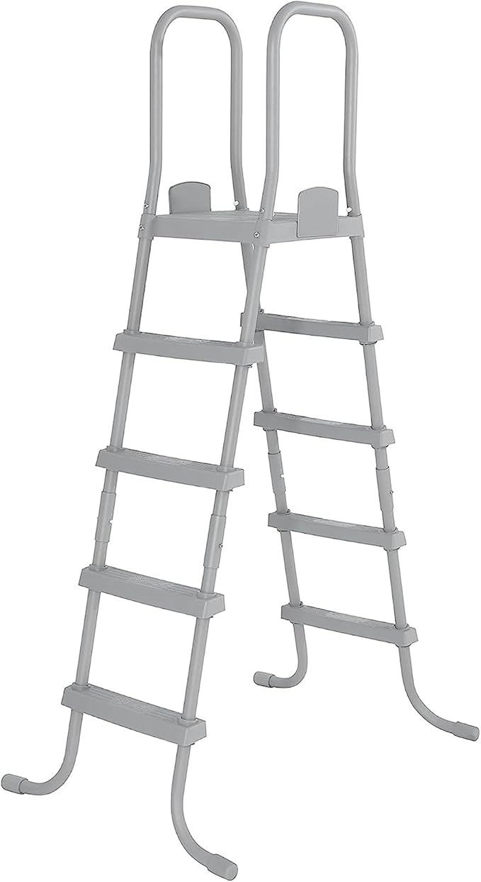 Bestway Power Steel 31フィート4インチ x 16フィート x 52インチ 地上設置型プール、長方形メタルフレーム屋外スイミングプールセット（サンドフィルターポンプ、はしご、カバー付き）