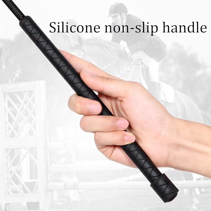 Horse Lunge Whip Training Stick and Whip 5.9 Feet Long Whip+6.3 Feet Drop for Dogs Horses(Can Detachable into Two Sections)
