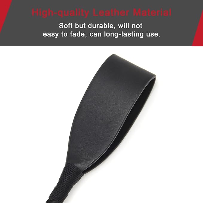 Coolrunner Riding Crop for Horse, 18 Inch Horse Whip with PU Leather Equestrianism Horse Crop Double Slapper Horse Whip Black Crops for Horses