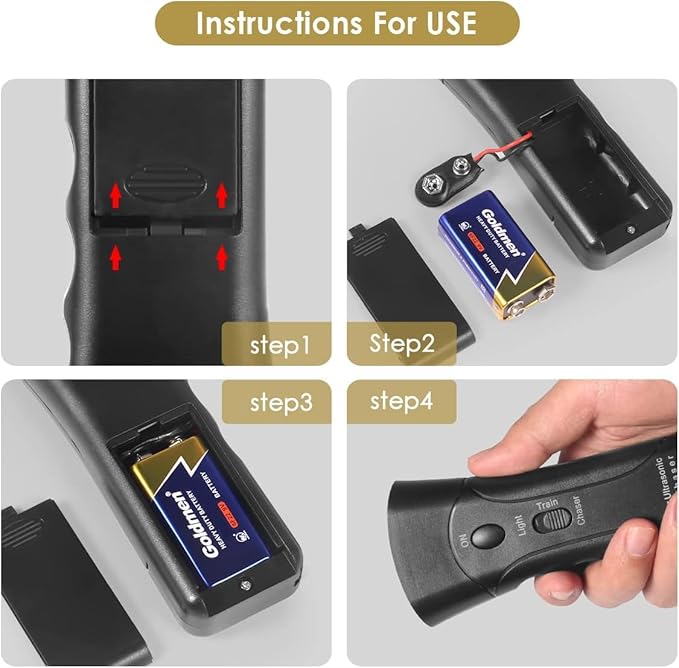 Dog Bark Deterrent Devices,Ultrasonic Anti Barking Device for Dogs,Dual Sensor Dog Bark Deterrent Dog Barking Control Devices Dog Training Tools,Safe for Human & Dogs