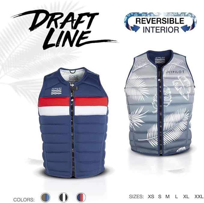 Jetpilot ライフジャケット Draftline ネオプレン。リバーシブル多目的コンプ ライフベスト PFD