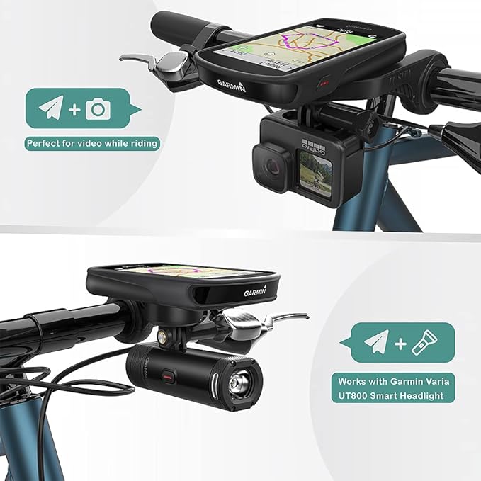TUSITA Out Front Mount Compatible with Garmin Edge GPS Bike Computer, XOSS G/G+, iGPSPORT - Cycling Handlebar 25.4mm 31.8m