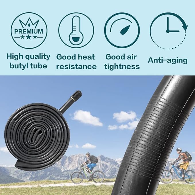 2 Pack Bike Tire 24 26 27.5 X 1.95 27.5 29 X 2.125 Inch Folding Replacement Bike Tire with Tire Levers Foldable Bead Wire Bicycle Tire for Mountain Bike