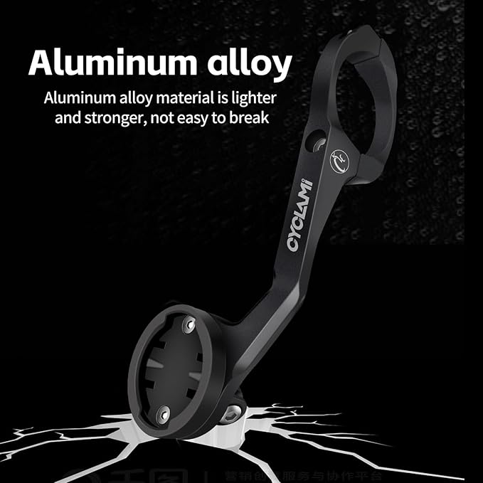 S5 Out Front Mount Aluminum Compatible with Garmin Edge Bike Computer, XOSS, iGPSPORT, Left Right Double-Edged Cycling Handlebar 1.25''/ 31.8mm