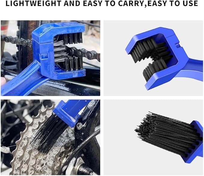 2 PCS Bike or Motorcycle Chain Washer,Grunge Brush Chain Degreaser for Bicycle Motorcycle Chain Brush, Universal Bicycle Chain Cleaning Brush Tool for Mountain Bike Heavy Duty Motorcycle ，(Blue，Black)
