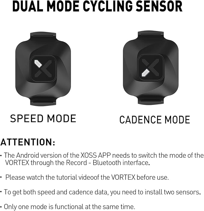 XOSS G+ Gen2 GPS Bike Computer ANT+/ Bluetooth IPX7 Cycling Computer Rechargeable Speedometer Odometer with 2.2 inch LCD Screen, 28 hrs Long Battery Life with Vortex Speed Cadence Sensor-2 Pack