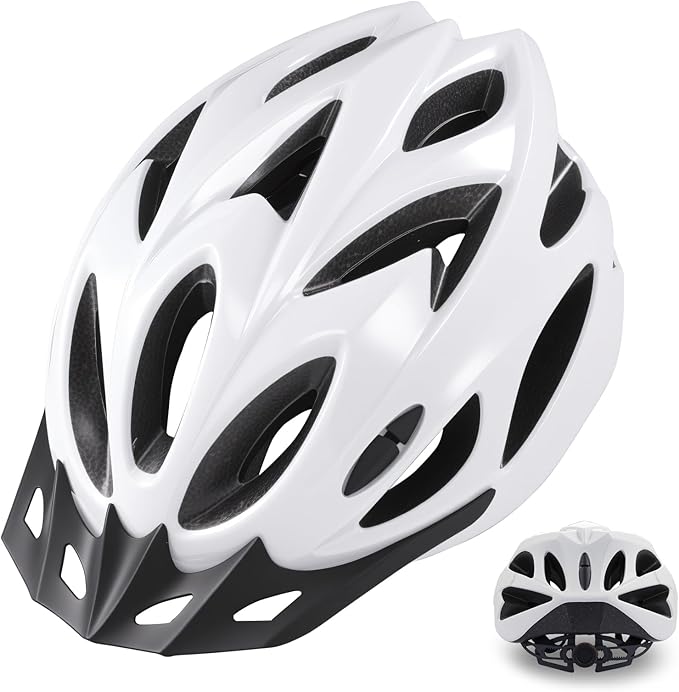 Zacro Adult Bike Helmet, Lightweight Bicycle Helmet with Removable Pads and Visor, CPSC Certified Safety Helmet for Men Women, Mountain Road Cycling Helmet for Adult