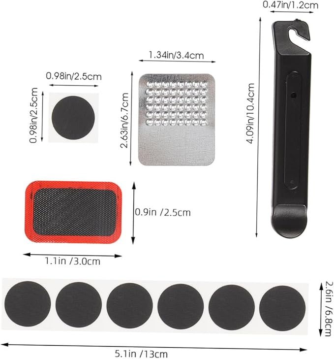 Tubeless Tire Repair Kit 52pcs Bike Tube Repair Patch Kit Tire Lever Bicycle Patch for Road Bikes