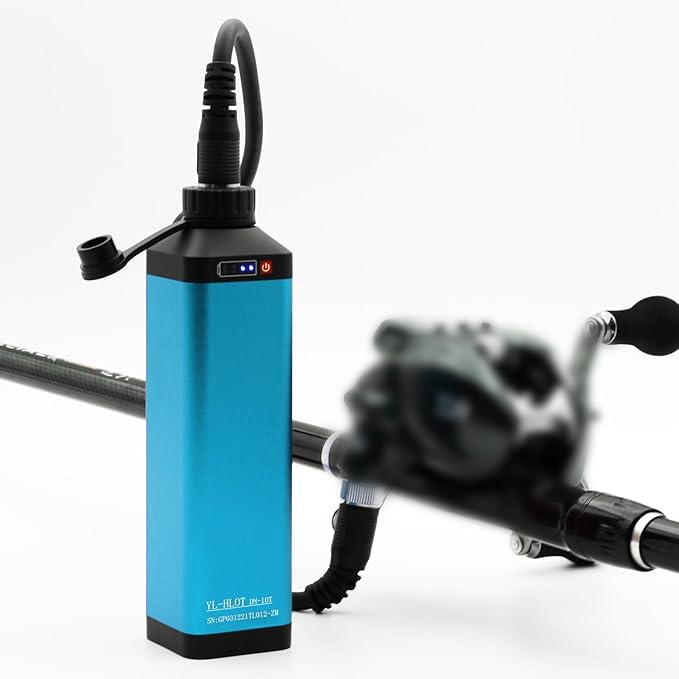 Super Mini 14.8V 10000 mAh Electric Reel Battery. Aluminum Alloy Rustproof Case. Compatible with Daiwa & Shimano Electric Fishing rReels. High Performance and Reliable Power Supply