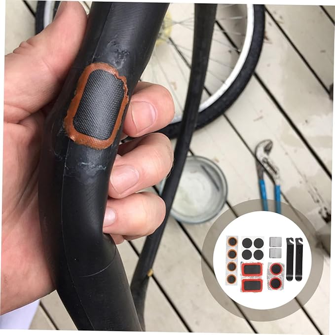 Tubeless Tire Repair Kit 52pcs Bike Tube Repair Patch Kit Tire Lever Bicycle Patch for Road Bikes
