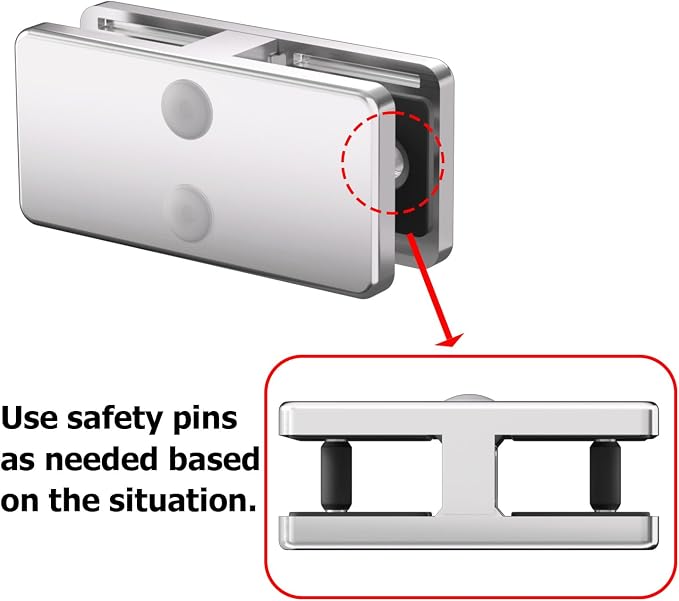 Railing Glass Clamp, 4 Pack Stainless Steel 304 Adjustable 180° Clips for Frameless Railing, Staircase, Balcony, Corner Brackets, Glass Holder Perfect for Balusters, and Railing Systems