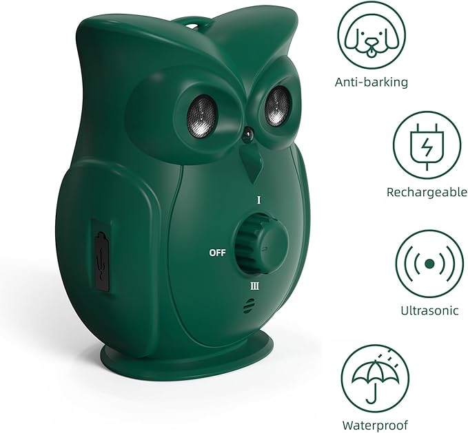QHZ Ultrasonic Dog Bark Control Device – Safe & Humane Anti-Barking Deterrent 3 Adjustable Modes Rechargeable Indoor & Outdoor Use Effectively Reduces Excessive Barking Without Harm