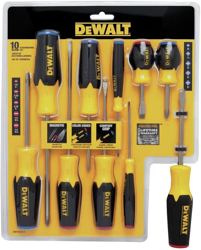 DEWALT Screwdriver Set, 10 Piece (DWHT62513)