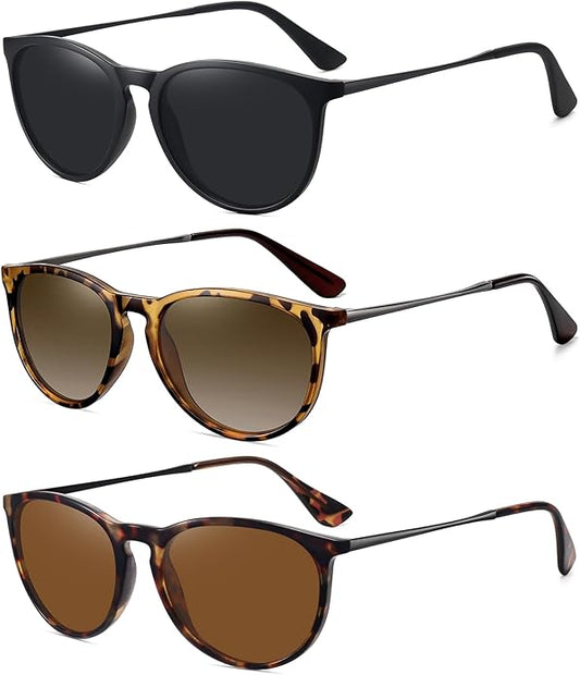 WOWSUN Retro Polarized Sunglasses Womens 2026 Trendy Round Classic Glasses