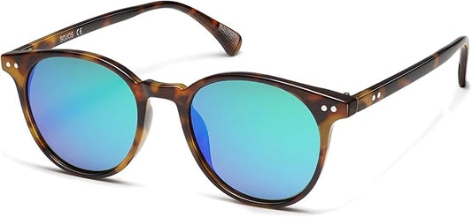 SOJOS 小さめ 丸型 クラシック 偏光サングラス レディース メンズ ヴィンテージスタイル UV400レンズ MAY SJ2113