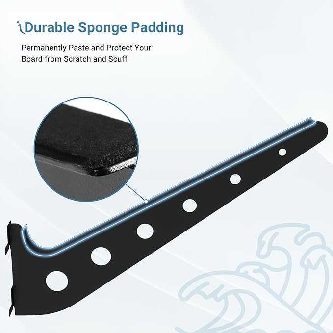 2/3/4/6 Board Horizontal Surfboard Rack, Adjustable Surfboard Wall Mount Display, Surfboard Wall Rack Board Storage Mount System at Home and Garage