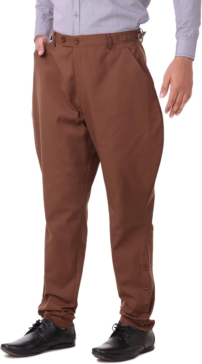 ThePirateDressing Steampunk Victorian Cosplay Costume Mens Archibald Jodhpur Pants Trousers