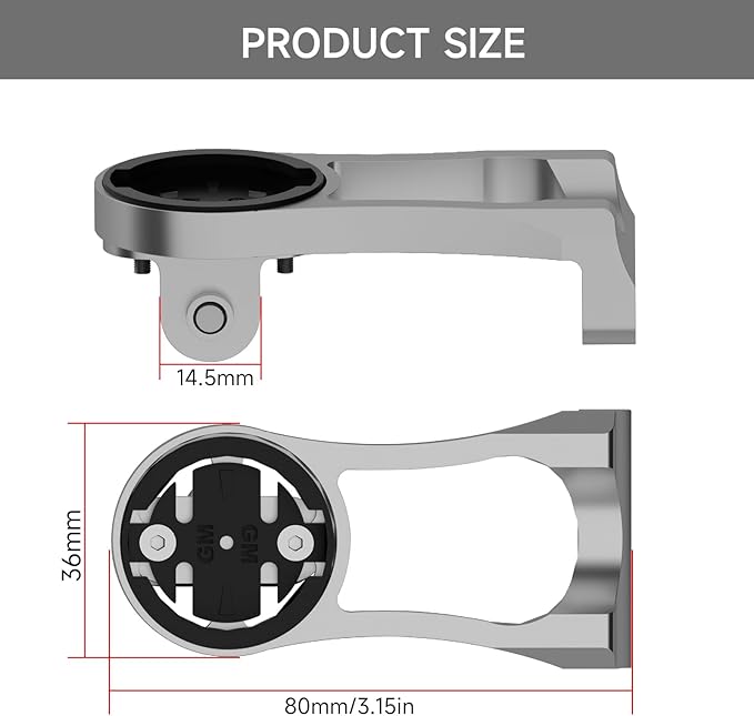 Cycling Computer Mount - Versatile Out Front GPS Mount for Wahoo, Garmin, Bryton, Cateye - Compatible with 1.26''/32mm Handlebars - Ideal for Mountain Bikes and More