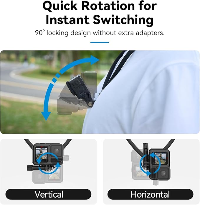 TELESIN Neck Mount Se 2.0 Combo Set, Magnetic Phone Holder for iPhone Android, Chest Strap Hand Free POV Video Phone Stand for iPhone 17 16 15 14 13 12 Samsung Android Action Cameras
