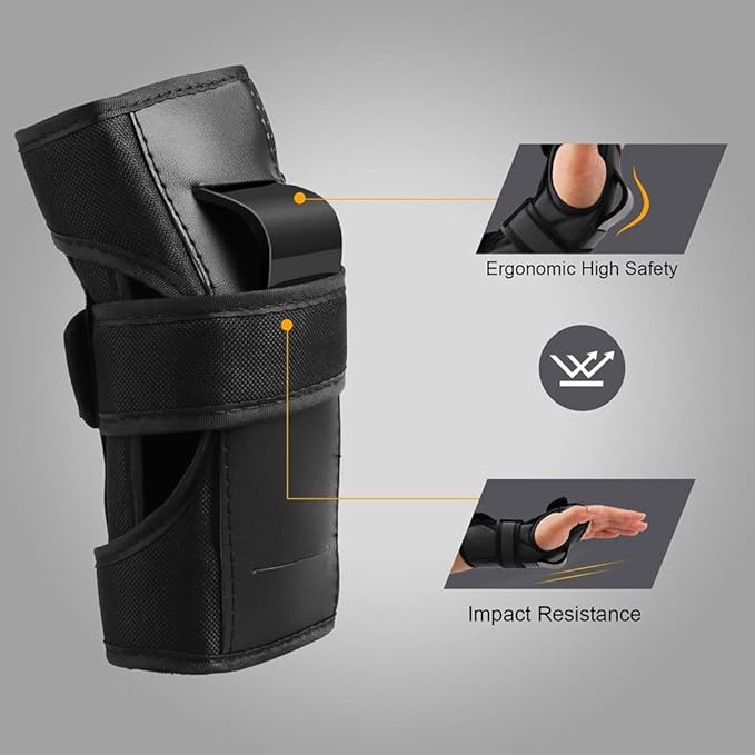 Adult-Youth-Kids Knee-Elbow-Pads Wrist-Guards - Skateboard Roller Inline Ice Skate BMX Bike Scooter Protective Gear Set