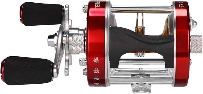 KastKing Rover Round Baitcasting Fishing Reel, Perfect Conventional Reel for Catfish, Salmon/Steelhead, Striper Bass and Inshore Saltwater Fishing Reel, Reinforced Metal Body