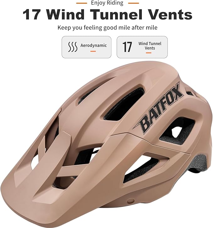 BATFOX NTA 8776 E-Bike & Mountain Bike Helmet for Adults Youth, E-MTB Cycling Helmet for Men Women (52-60CM)